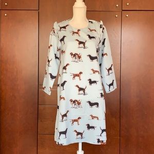 Doggie print shift dress